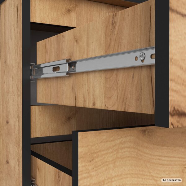 AKORD CLP CL6 Komód Laminált Craft Tölgy 6 Fiókos