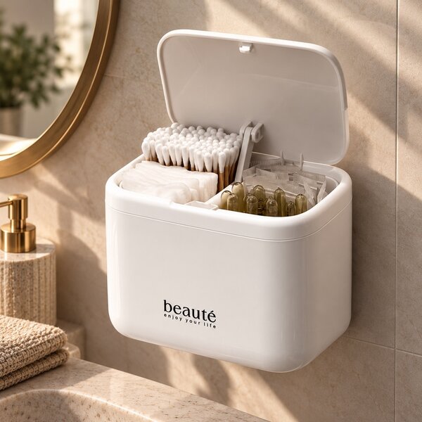 SHP Beauté Kozmetikai Tároló Fehér Fedeles Organizer