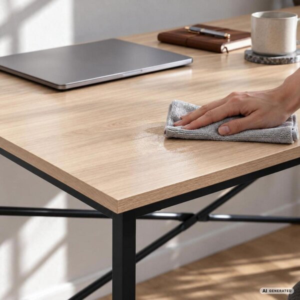 AKORD Furniture Factory Simple Számítógépasztal Sonoma Tölgy Fekete Fémváz Ipari Stílus