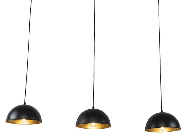 Okos függőlámpa fekete arannyal 3-lámpás, WiFi A60 - Magnax