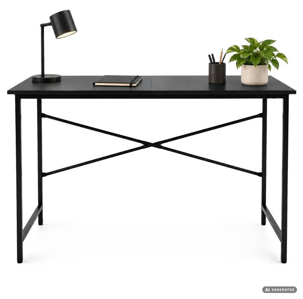 AKORD Furniture Factory Simple Számítógépes Íróasztal Fekete Ipari Stílus