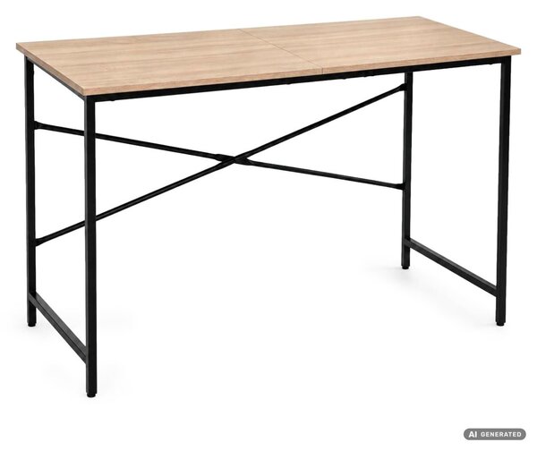 AKORD Furniture Factory Simple Számítógépasztal Sonoma Tölgy Fekete Fémváz Ipari Stílus
