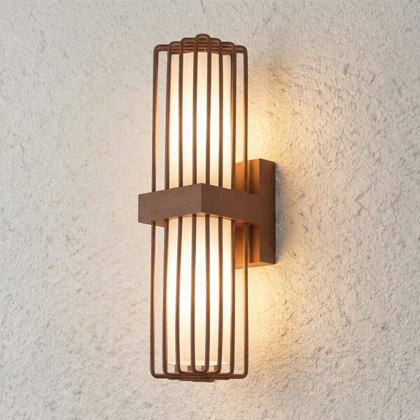 Kültéri Lámpa Lucande, Chandan, dimmable, Barna / Rozsdabarna, Erkély, Alumínium, Modern
