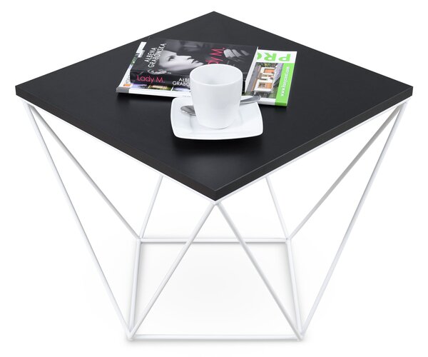 DIAN dohányzóasztal - fehér/fekete