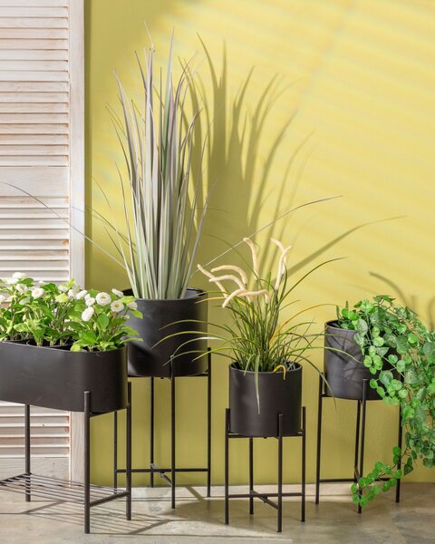 Valery Duo kétszintes virágtartó 40x19x45cm fekete