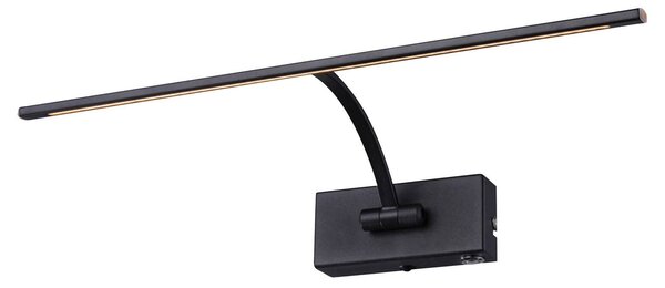 Freelight LED fali lámpa Matisse, szélesség 45 cm, fekete, dimmelhető, Fekete, Nappali / Étkező, fém, Modern