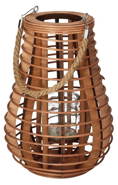 Vela rattan lámpás 33 cm natúr