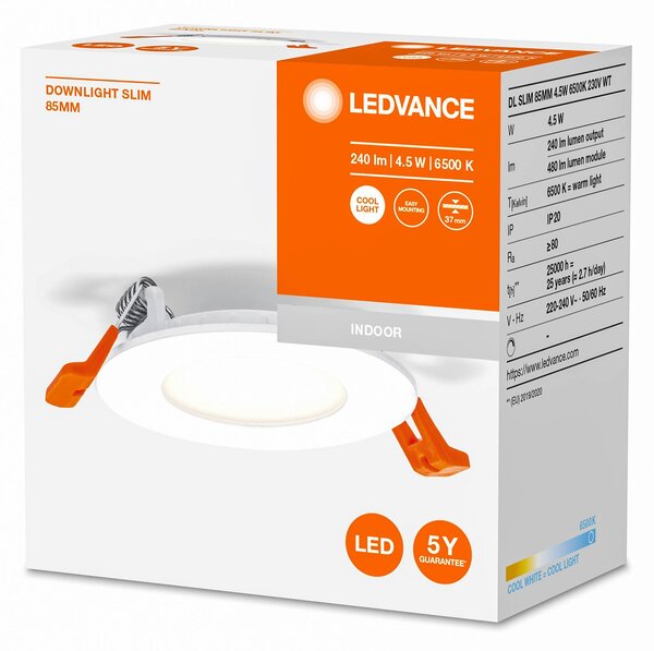LEDVANCE Recess Slim LED süllyesztett lámpa Ø8.5cm 6500K