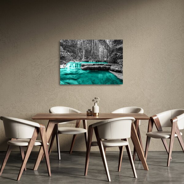 Üveg kép - Téli folyó (70x50 cm)