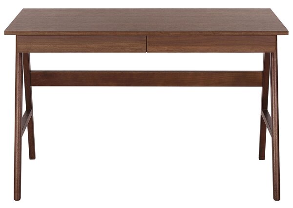 Íróasztal SHESLAY Sötétbarna 120 cm 70 cm fiókokkal
