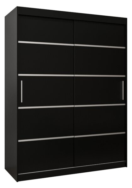 VERONA 1 150 tolóajtós szekrény, 150x200x62, fekete