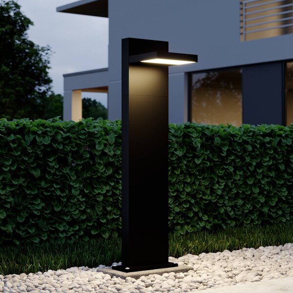 Lucande LED pillér világítás Silvan, 65 cm, antracit, fém, Fekete, Alumínium, Modern