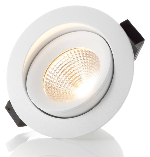 The Light Group SLC One 360° LED süllyesztett fény fehér 2,700K, dimmelhető, Fehér / opál, Nappali / Étkező, Alumínium, Modern