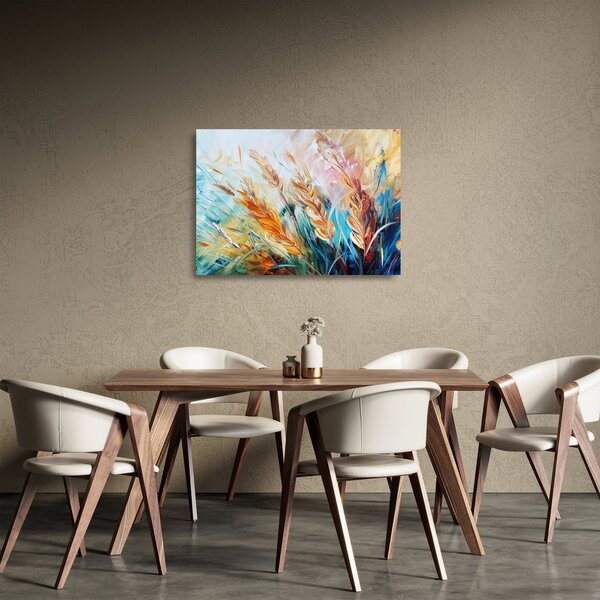 Üveg kép - Búza, absztrakció (70x50 cm)