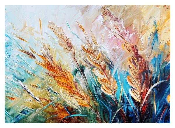 Üveg kép - Búza, absztrakció (70x50 cm)