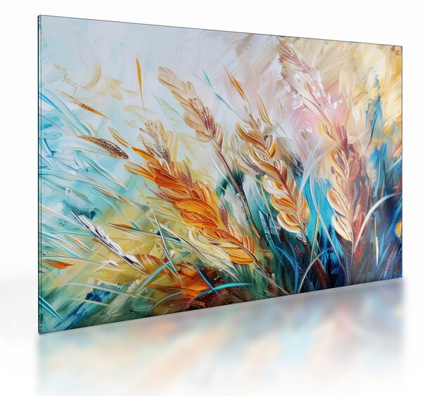 Üveg kép - Búza, absztrakció (70x50 cm)