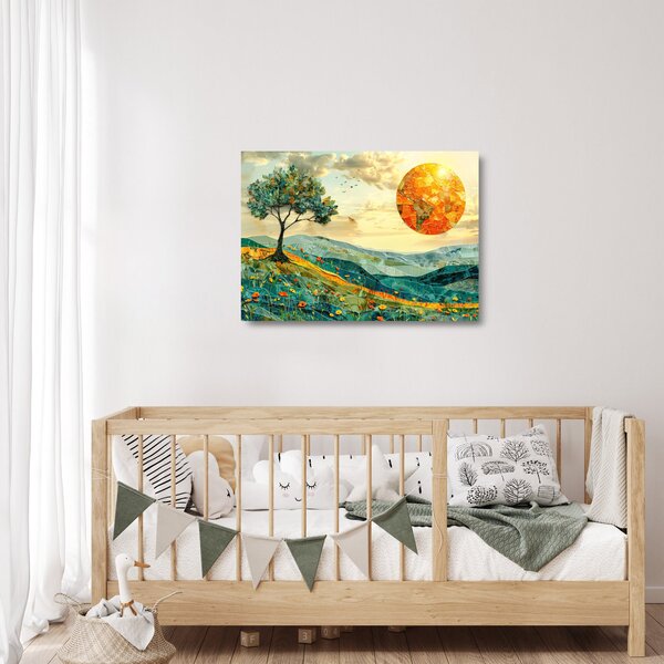 Üveg kép - Tájkép illusztráció (70x50 cm)