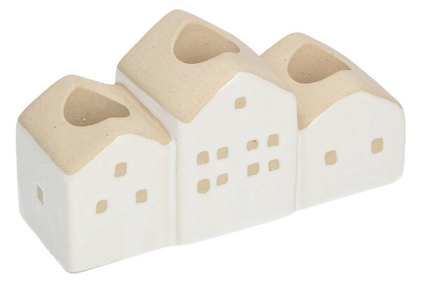 Hauses Gyertyatartó 13x5x7cm fehér