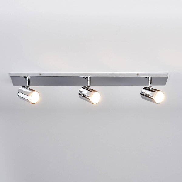 Lindby fürdőszobai mennyezeti lámpa Dejan, 65 cm, 3 lámpás, króm, IP44, dimmelhető, Króm / ezüst, Fürdőszoba, fém, Modern