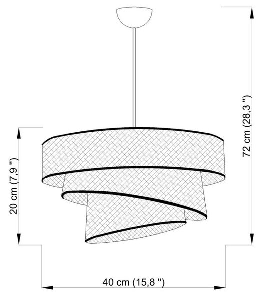 Couper Hazeran függőlámpa, bézs-fekete