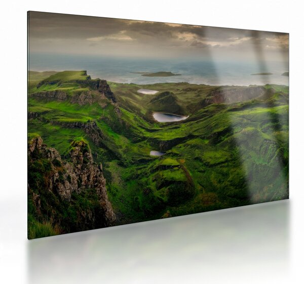 Üveg kép - Quiraing, Skócia (70x50 cm)