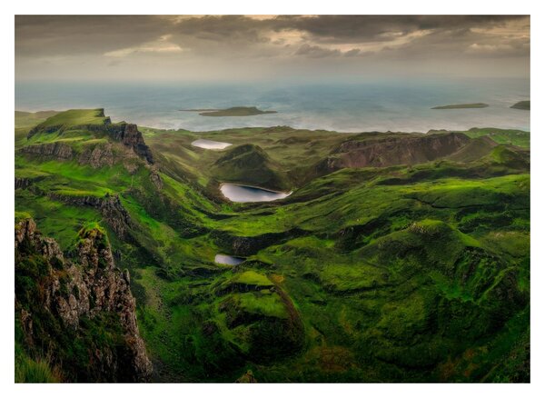 Üveg kép - Quiraing, Skócia (70x50 cm)