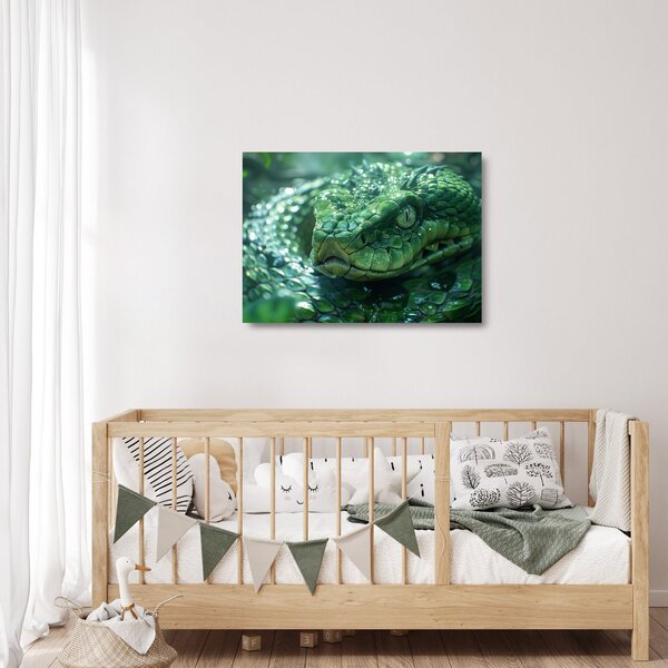 Üveg kép - Egy kígyó portréja (70x50 cm)