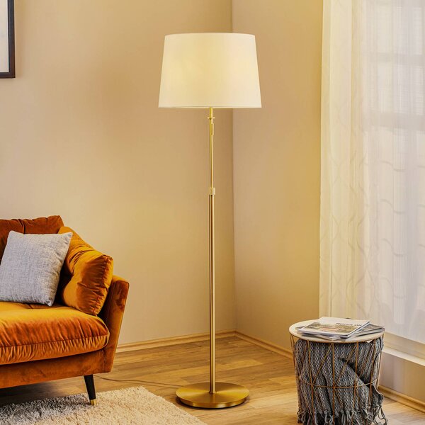 Trio Lighting Állítható magasságú állólámpa Lyon húzókapcsolóval, Sárgaréz / arany, Nappali / Étkező, fém, Modern