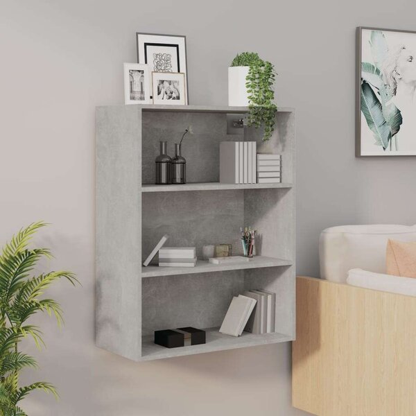 VidaXL betonszürke függő faliszekrény 69,5 x 32,5 x 90 cm