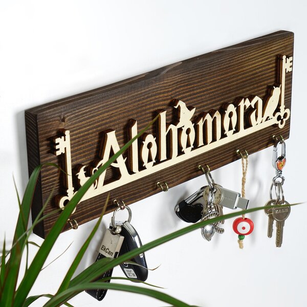 LAZ157 tömör fa kulcstartó