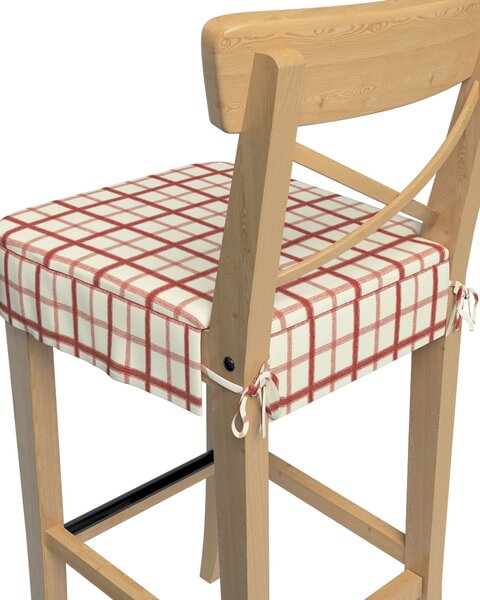Ülőpárna Ikea Ingolf bárszékhez termék színe piros szövet mintás