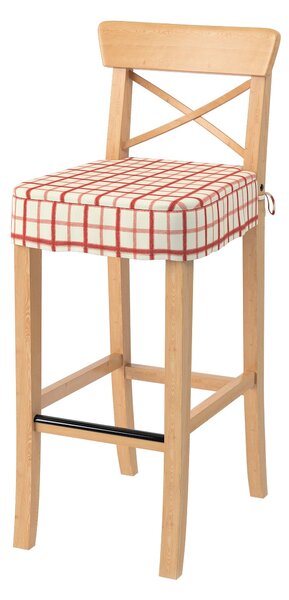 Ülőpárna Ikea Ingolf bárszékhez termék színe piros szövet mintás