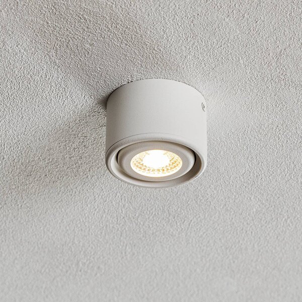 Fabas Luce LED downlight Anzio, forg., fehér, Fehér / opál, Nappali / Étkező, Alumínium, Modern