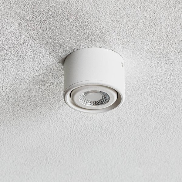 Fabas Luce LED downlight Anzio, forg., fehér, Fehér / opál, Nappali / Étkező, Alumínium, Modern