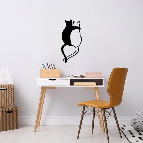 Fém fali dekoráció, cats, 33x70 cm