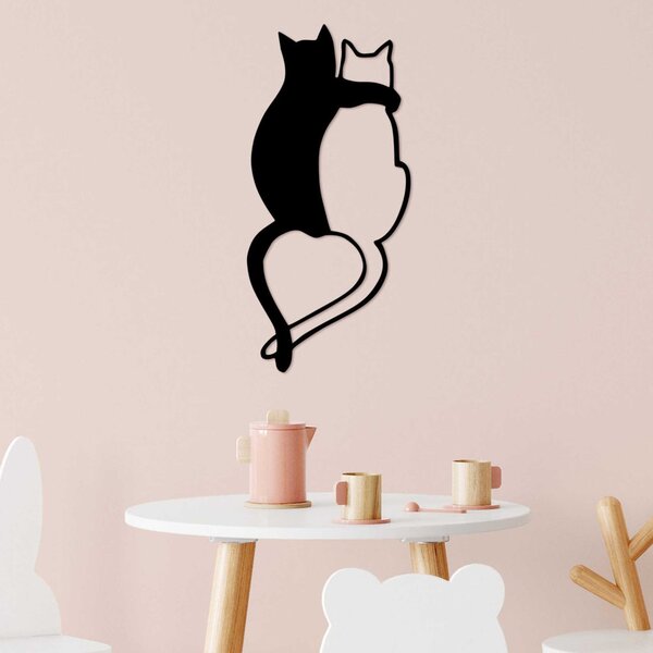 Fém fali dekoráció, cats, 33x70 cm
