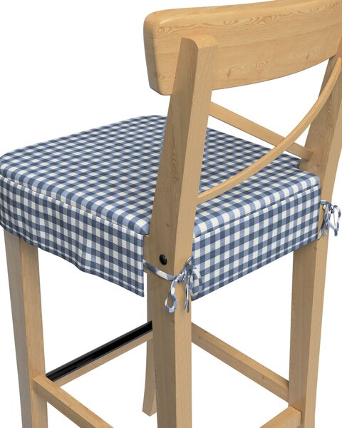 Ülőpárna Ikea Ingolf bárszékhez termék színe sötétkék szövet mintás