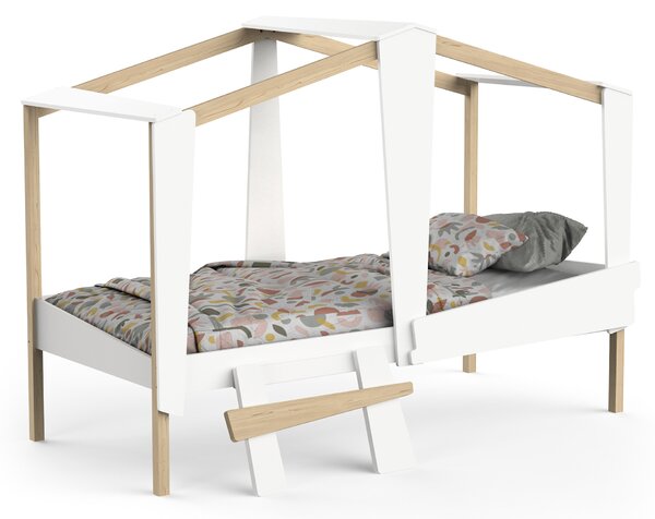CABANE házikó gyerekágy 90x200 - fehér