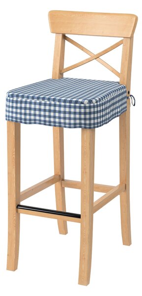 Ülőpárna Ikea Ingolf bárszékhez termék színe sötétkék szövet mintás
