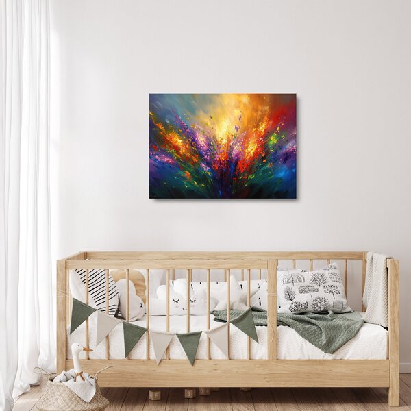 Üveg kép - A virágok absztrakciója (70x50 cm)