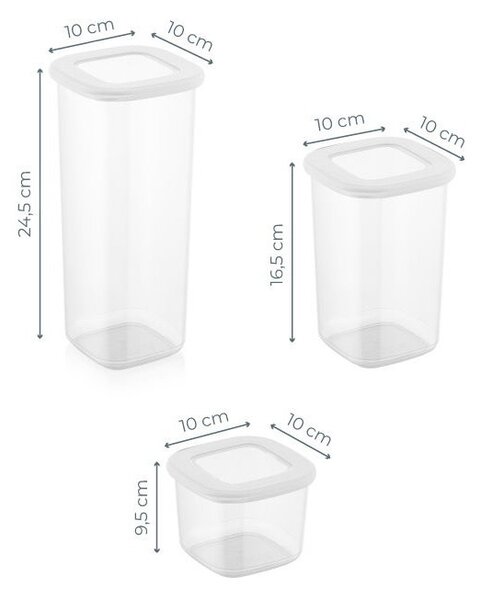 Ételtároló doboz készlet 3 x 4 db