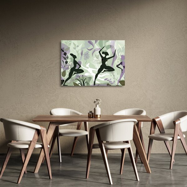 Üveg kép - A táncosok illusztrációja (70x50 cm)