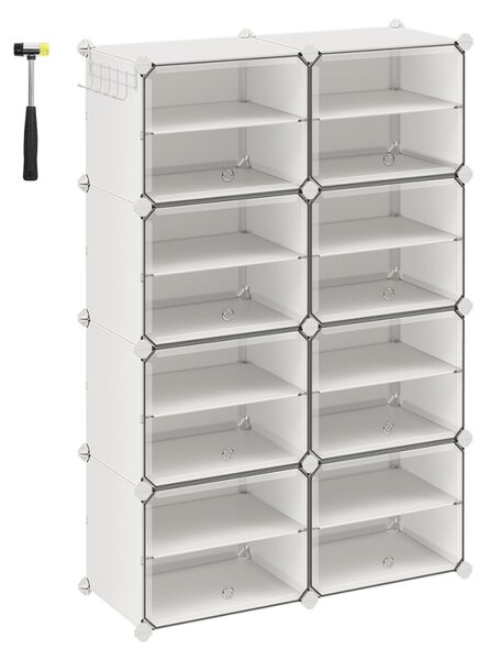 Cipőtároló, Songmics, fehér, 82x32x122 cm