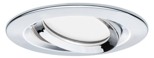Paulmann Nova Plus 3 db LED spotlámpa, kerek, króm, dimmelhető, Króm / ezüst, Folyosó, Alumínium, Modern