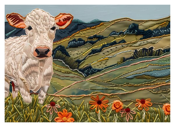 Üveg kép - Kötött motívum utánzata (70x50 cm)
