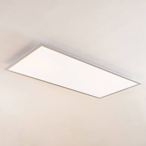 Lindby Zento LED panel, CCT, távirányító, szabály., dimmelhető, Alu / szürke / cink, Konyha, Műanyag, Modern