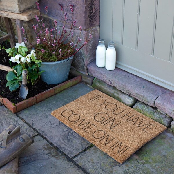 Kókuszrost lábtörlő 40x60 cm If You Have Gin – Artsy Doormats