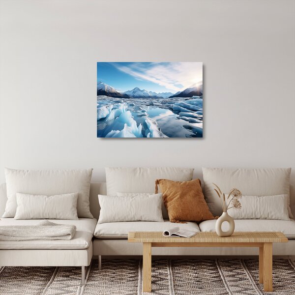 Üveg kép - Gleccser képződmények (70x50 cm)