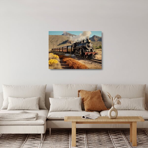 Üveg kép - Gőzmozdony (70x50 cm)