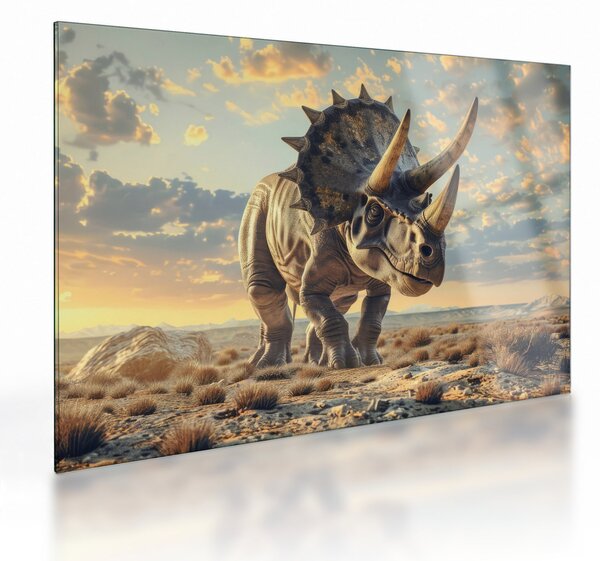 Üveg kép - Triceratops (70x50 cm)